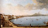 View Of Naples From The Strada Di Santa Lucia by Antonio Joli